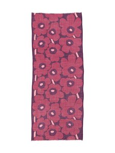 Marimekko - Fiore Unikko -huivi - 343 DARK RED, DARK VIOLET, ROSE | Stockmann