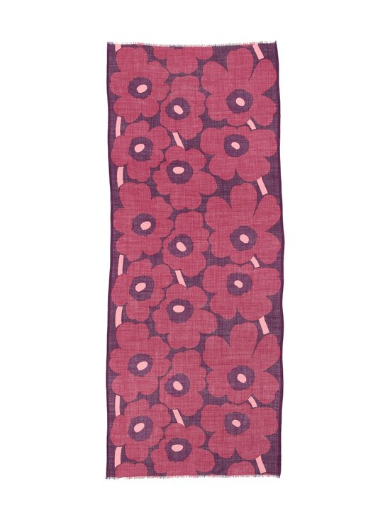 Marimekko - Fiore Unikko -huivi - 343 DARK RED, DARK VIOLET, ROSE | Stockmann - photo 1