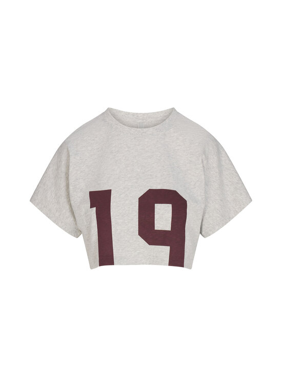 SKIMS - Worn in Jersey Cut Off Super Crop t-paita - CURRANT 19 PRINT | Stockmann - photo 1