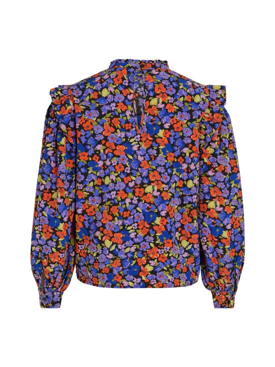 Vila - ViEssy Frill Blouse - BLACK AOP:FLOWER MIX - photo 2 Vila - ViEssy Frill Blouse - BLACK AOP:FLOWER MIX | Stockmann - photo 2