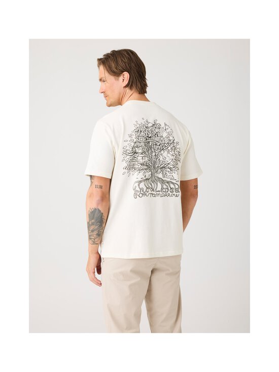 Knowledge Cotton Apparel - Back Print t-paita - 1387 EGRET | Stockmann - photo 5