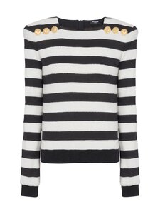 BALMAIN - Stripe Jersey -paita - EAB NOIR/BLANC | Stockmann