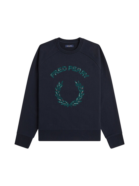 Fred Perry - Tartan Applique -collegepaita - 608 NAVY | Stockmann - photo 1