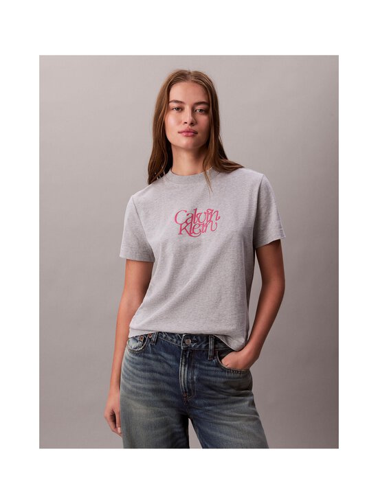 Calvin Klein Jeans - Fitted Script t-paita - P77 HISTORY GREY HEATHER | Stockmann - photo 2