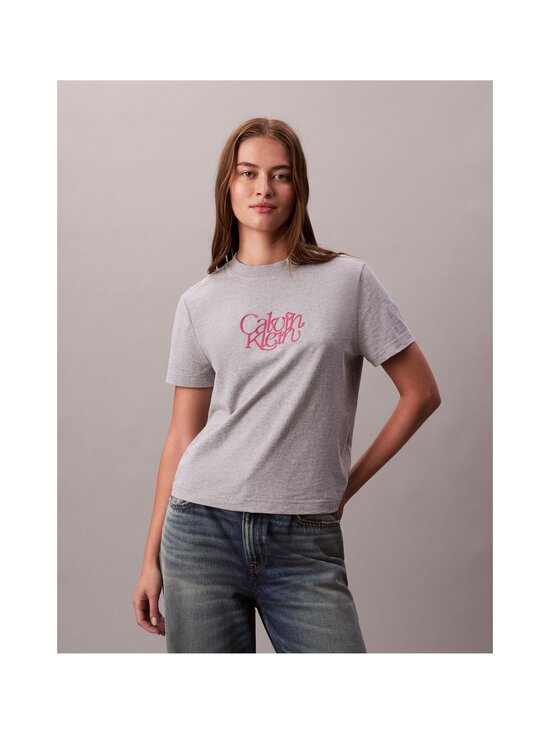 Calvin Klein Jeans - Fitted Script t-paita - P77 HISTORY GREY HEATHER | Stockmann - photo 4