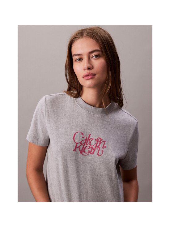 Calvin Klein Jeans - Fitted Script t-paita - P77 HISTORY GREY HEATHER | Stockmann - photo 6