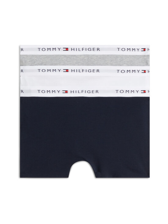 Tommy Hilfiger - Trunk Cotton -bokserit 3-pack - 0S6 GREY HTR / WHITE / NAVY BLUE | Stockmann - photo 2