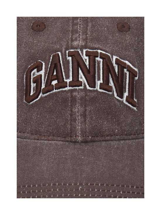 Ganni - Washed Canvas -lippalakki - 00B CHOCOLATE PLUM | Stockmann - photo 3