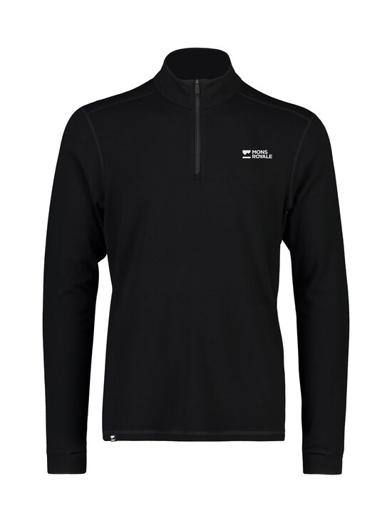 Mons Royale - M Cascade Merino 1/4 Zip -paita - 001 BLACK | Stockmann - photo 1