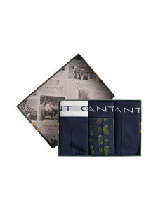 GANT - Paisley-printtikuvioidut bokserialushousut 3-pack - 410 MARINE | Stockmann