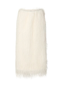 Selected - SlwMarianne Mid Waist Feather -midihame - EGRET | Stockmann