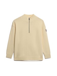 Superdry - Slouchy Half Zip -puuvillaneule - D8K NATURAL WHITE | Stockmann