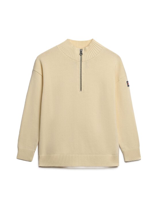 Superdry - Slouchy Half Zip -puuvillaneule - D8K NATURAL WHITE | Stockmann - photo 1