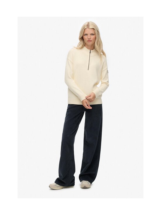 Superdry - Slouchy Half Zip -puuvillaneule - D8K NATURAL WHITE | Stockmann - photo 2