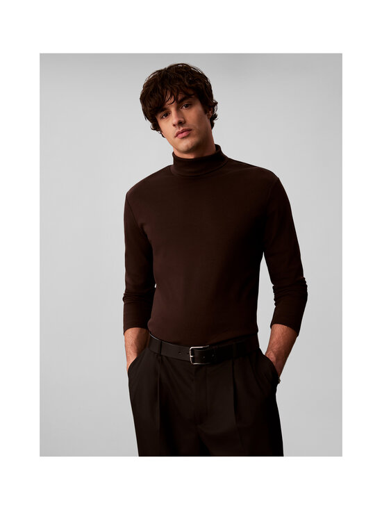 Calvin Klein Menswear - Lightweight Supima Rollneck polo krekls - BKC BLACK COFFEE | Stockmann - photo 4