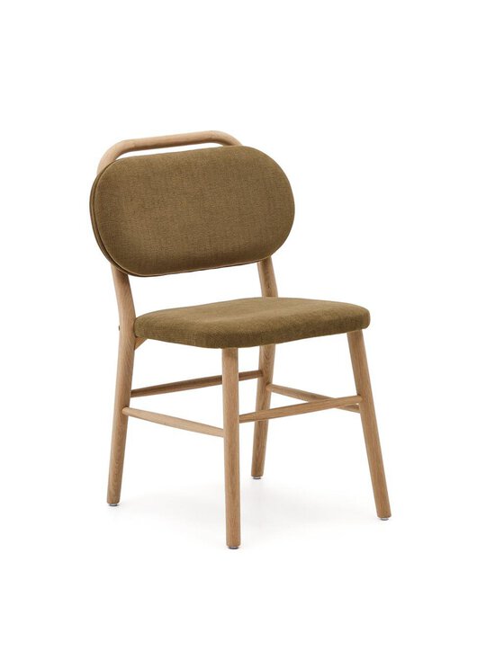 Kave Home - Helda-tuoli vihreä chenille-kangas / tammi - GREEN | Stockmann - photo 1