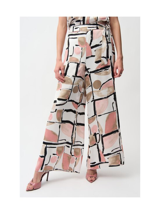 Joseph Ribkoff - Satin Abstract Print Wide Leg -housut - 2539 VANILLA/MULTI | Stockmann - photo 2