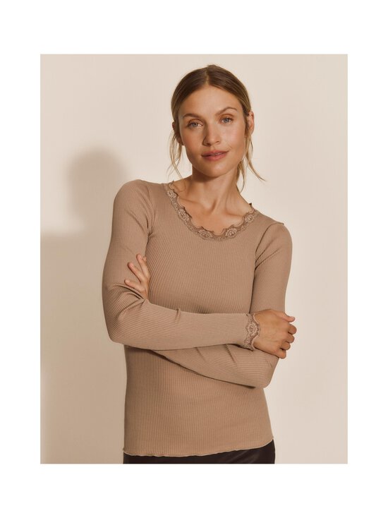 Rosemunde - RWBabette Lace -silkkisekoitepaita - 062 MOCHA MERINGUE | Stockmann - photo 3