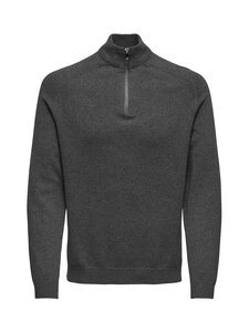Only & Sons - OnsEdward Half Zip -neule - DARK GREY MELANGE | Stockmann