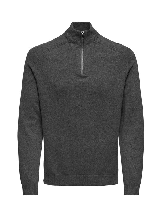 Only & Sons - OnsEdward Half Zip -neule - DARK GREY MELANGE | Stockmann - photo 1