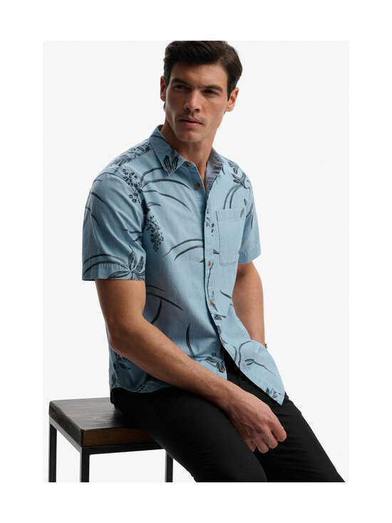 Superdry - Triiksärk Vintage Loom - KAN MID WASH BLUE HAWAIIAN | Stockmann - photo 4