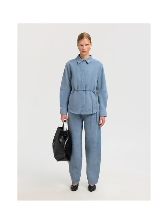 Selected - SlfFia Suede -mokkanahkapaita - BLUE MIRAGE | Stockmann - photo 5