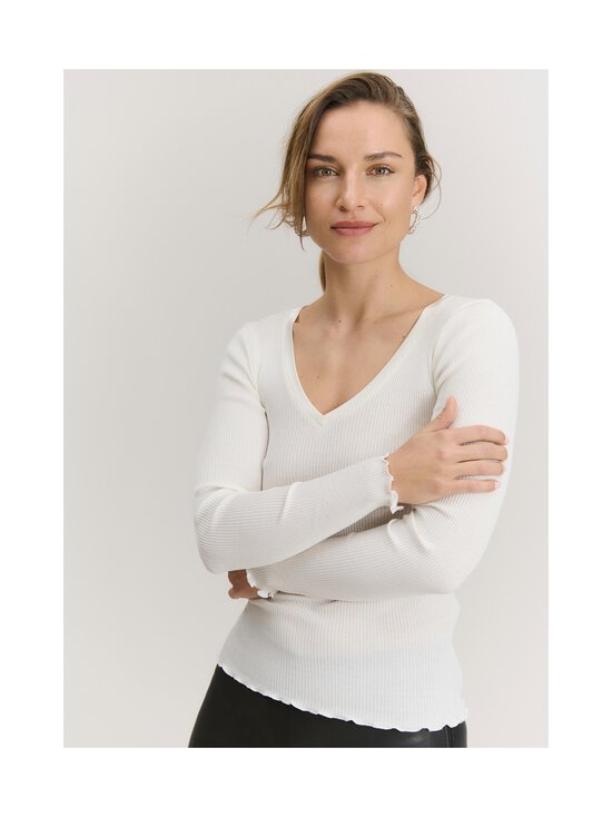 Rosemunde - RWBeatha Satin - silkki-puuvillapaita - 037 IVORY | Stockmann - photo 3
