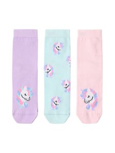Lindex - Unicorn-sukat 3 -pack - 6666 LIGHT PINK | Stockmann