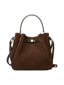 Tory Burch - Kott  Romy Suede Bucket - 200 DARK COCOA | Stockmann