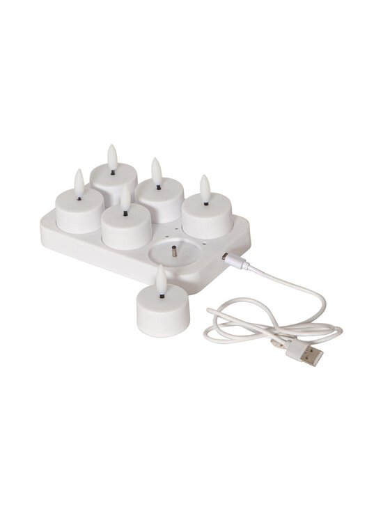 Flamme Charge LED -tuikkukynttilät 6 kpl