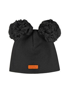 Gugguu - Cotton Double Tuft trikotāžas cepure - BLACK | Stockmann
