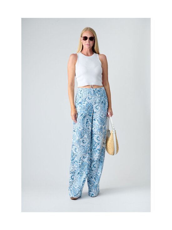 Lauren Ralph Lauren - Leveälahkeiset housut - WHITE/BLUE | Stockmann - photo 2