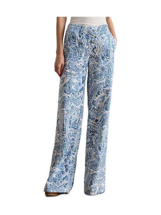 Lauren Ralph Lauren - Leveälahkeiset housut - WHITE/BLUE | Stockmann - photo 5