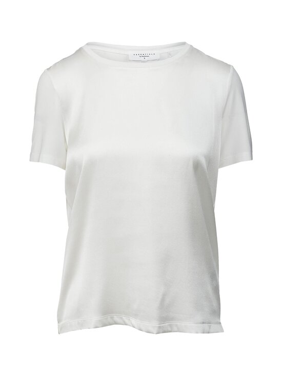 Julia Silk Top With Jersey Back -pusero