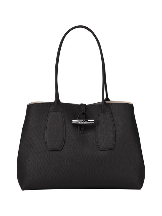 Longchamp - Roseau Shoulder L -nahkalaukku - 001 BLACK | Stockmann - photo 3