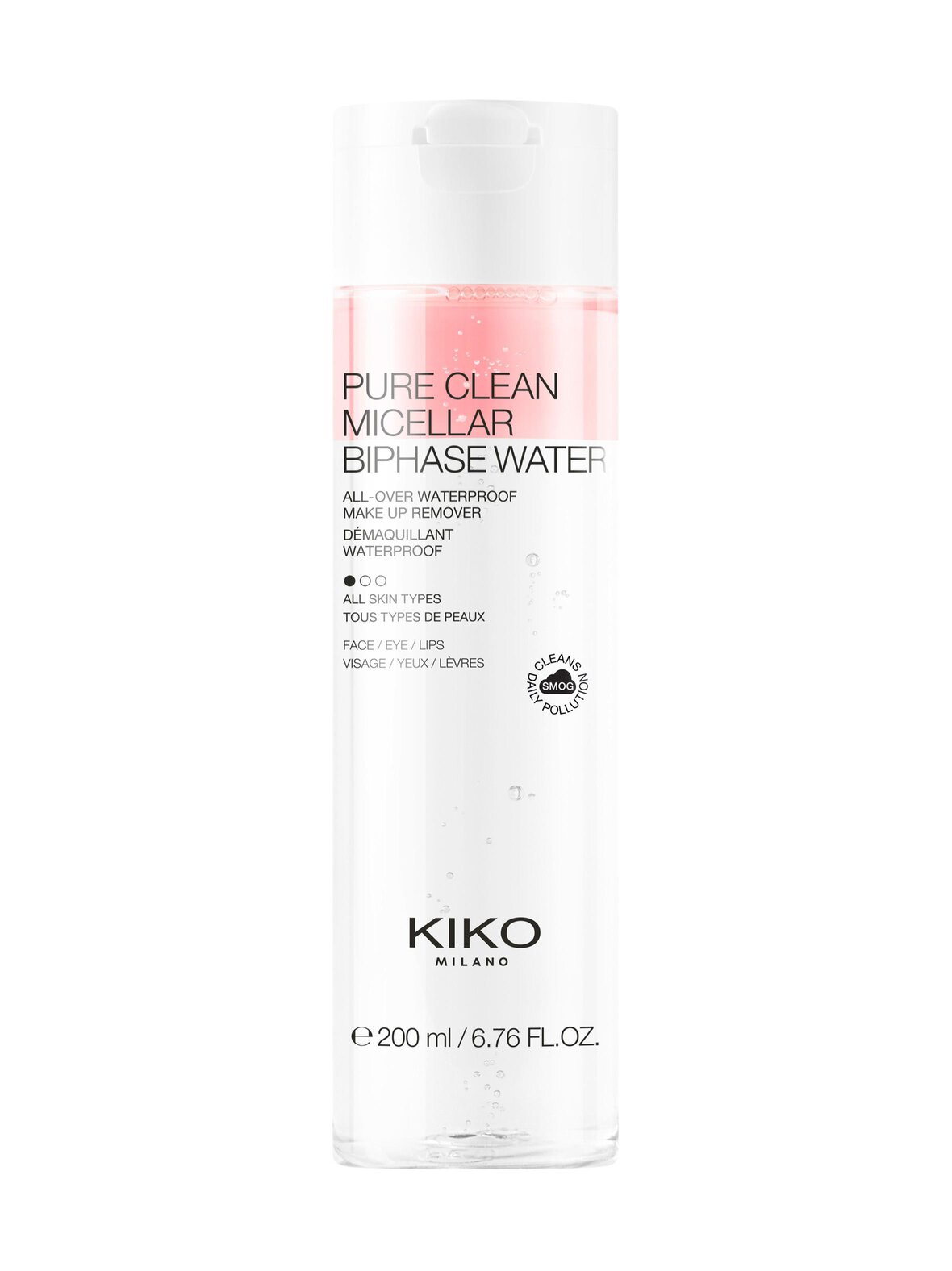 KIKO Milano Pure clean micellar bi-phase water -meikinpoistovesi, 200ml