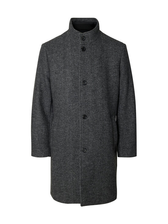 Selected - SlmRainar Wool Blend -villakangastakki - BLACK PATTERN:BLACK & WHITE | Stockmann - photo 1