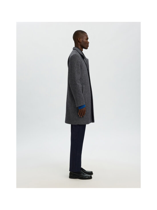 Selected - SlmRainar Wool Blend -villakangastakki - BLACK PATTERN:BLACK & WHITE | Stockmann - photo 4