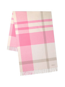 Mulberry - Large Check merīnvilnas šalle - J008 BLOSSOM PINK-GERANIU | Stockmann
