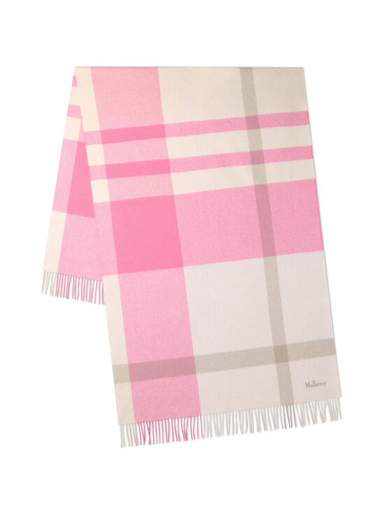 Mulberry - Large Check merīnvilnas šalle - J008 BLOSSOM PINK-GERANIU | Stockmann - photo 1