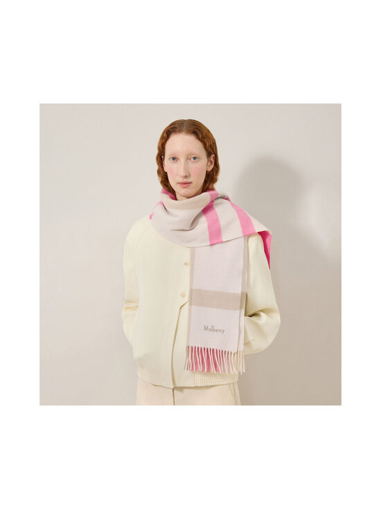 Mulberry - Large Check merīnvilnas šalle - J008 BLOSSOM PINK-GERANIU | Stockmann - photo 3