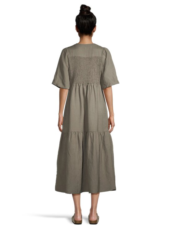 NOOM - Adriane-pellavasekoitemekko - KHAKI GREEN | Stockmann - photo 3