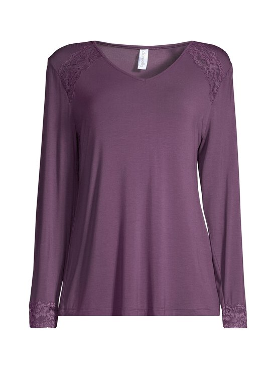 Damella - Lace Long Sleeve -pyjama - 077 PLUM | Stockmann - photo 2
