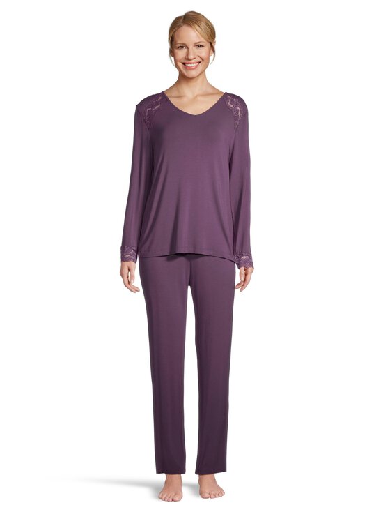 Damella - Lace Long Sleeve -pyjama - 077 PLUM | Stockmann - photo 4