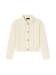 A.P.C - Pikeekauluksellinen neuletakki - AAB AAB WHITE | Stockmann