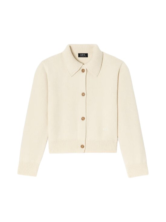 A.P.C - Pikeekauluksellinen neuletakki - AAB AAB WHITE | Stockmann - photo 1