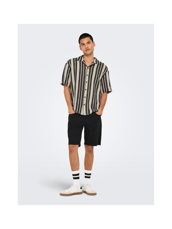 Only & Sons - Heegeldatud särk OnsDani - CLOUD DANCER STRIPES:BLACK - photo 4 Only & Sons - Heegeldatud särk OnsDani - CLOUD DANCER STRIPES:BLACK | Stockmann - photo 4