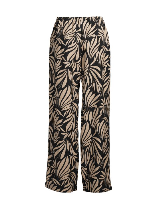 NOOM - Anette Wide Leg -pellavasekoitehousut - BLACK PRINT COMBO | Stockmann - photo 2