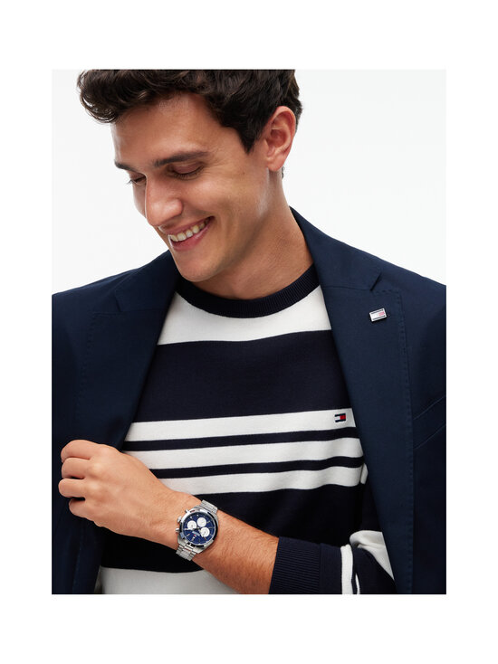 Tommy Hilfiger - Essential Cotton Crew -paita - 0A5 NAVY BLUE/IVORY PETAL | Stockmann - photo 3