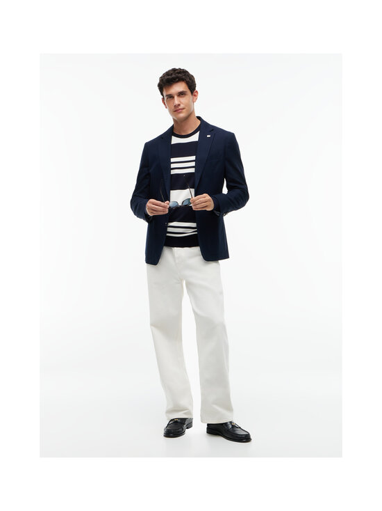 Tommy Hilfiger - Essential Cotton Crew -paita - 0A5 NAVY BLUE/IVORY PETAL | Stockmann - photo 4